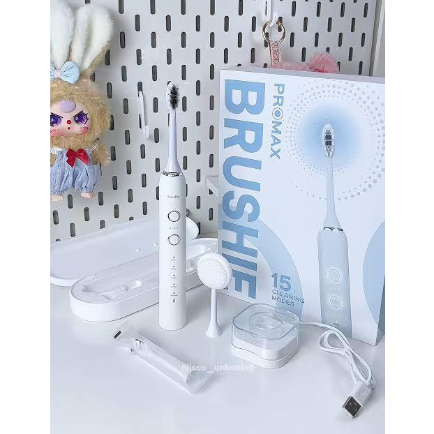 (Có sẵn) Bàn Chải Điện BRUSHIE Promax 15 Chế Độ Làm Sạch Chuyên Nghiệp Phù Hợp Răng Nhạy Cảm, Răng N