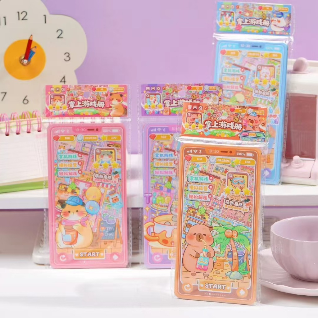 Sổ Trò Chơi Cầm Tay Game Trên Giấy Sticker Play Together 12 Trò Chơi Mô PhỏngThay Thế Điện Thoại