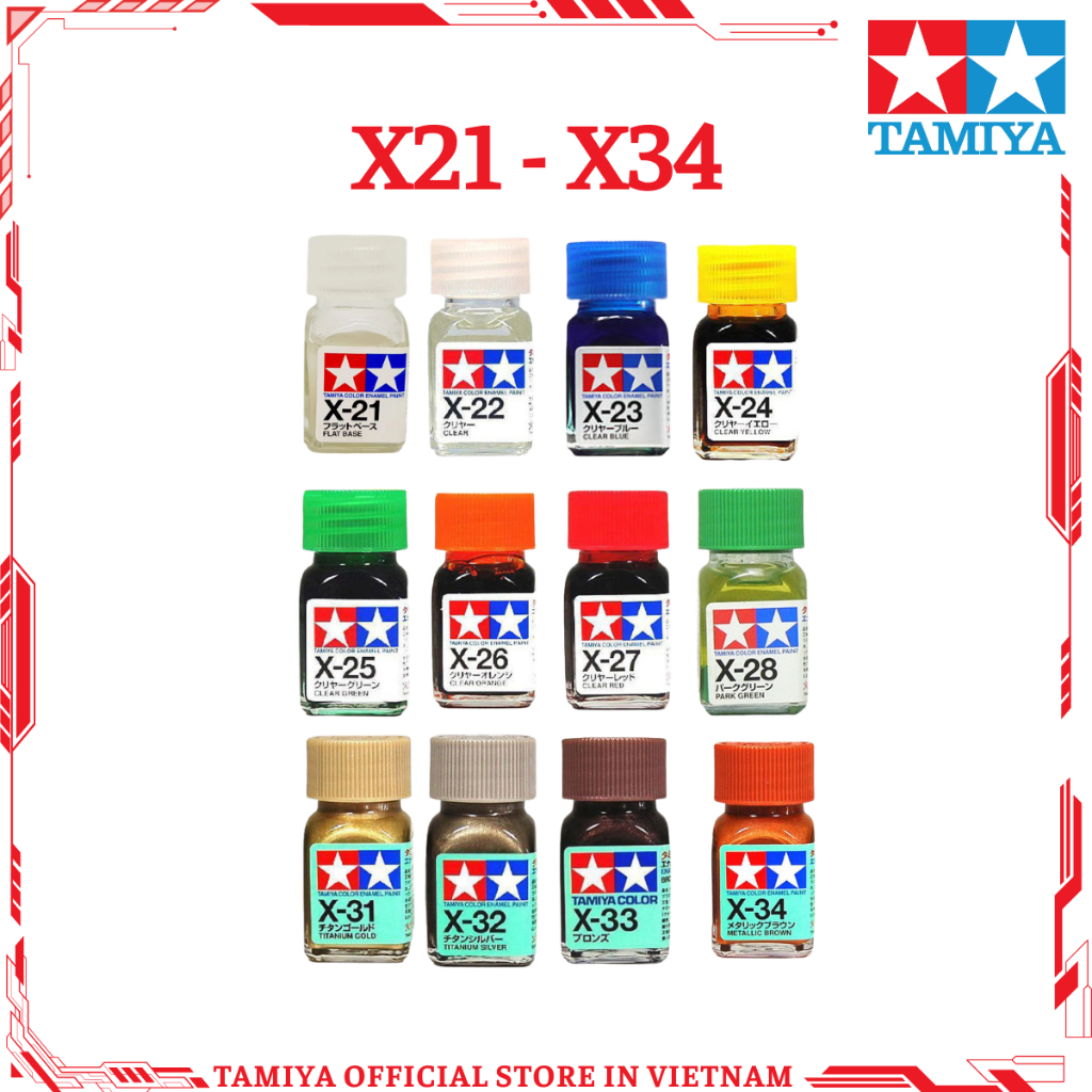[TAMIYA] Sơn X Enamel 10ml (X21-X34)