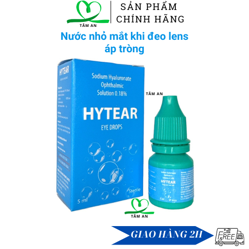 Nước Mắt Nhân Tạo HYTEAR 05ml Nhỏ Mắt Lens Mổ Cận Thị, Nước Ngâm Lens Và Nhỏ Mắt Cấp Ẩm Dành Cho Kín