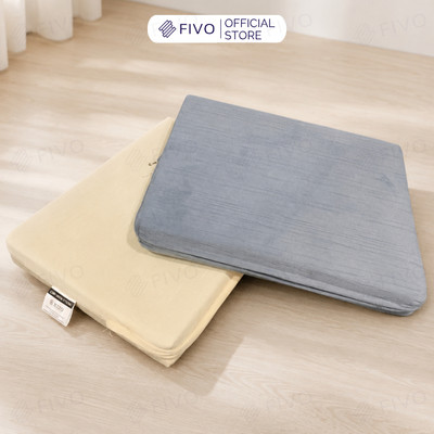 Nệm Nhung Cao Cấp FIVO OP30, Nệm Lót Ghế Làm Việc, Nệm Mút D60 Hạn Chế Xẹp Lún, Vỏ Nệm Tháo Rời Dễ Dàng Vệ Sinh