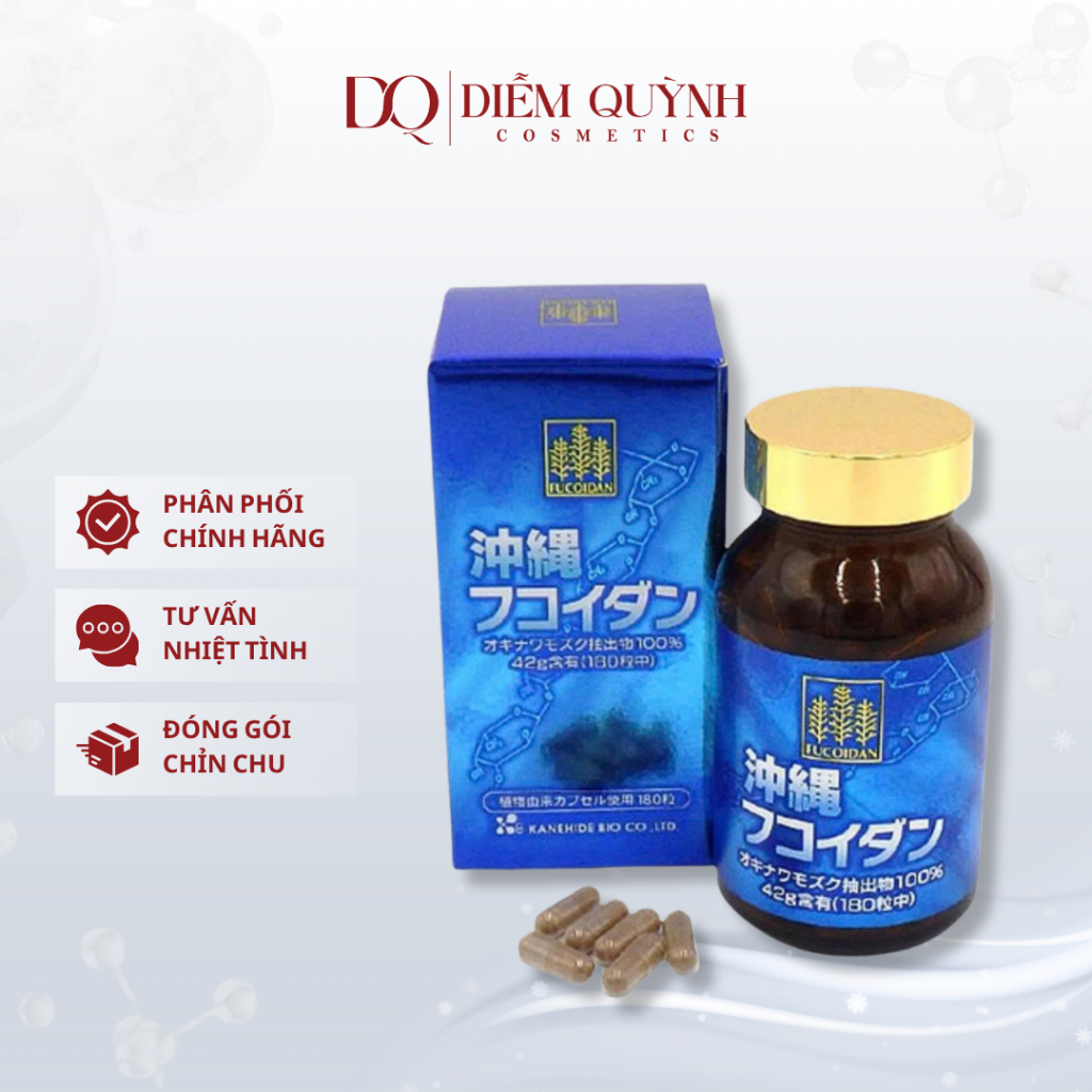 Viên uống tảo Fucoidan Okinawa xanh 180 viên Nhật Bản
