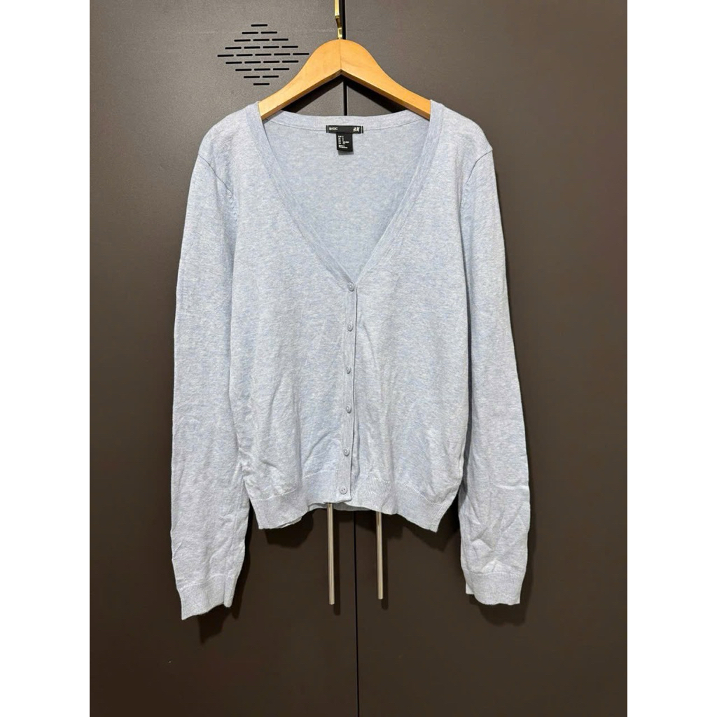Áo cardigan Hm xám xanh