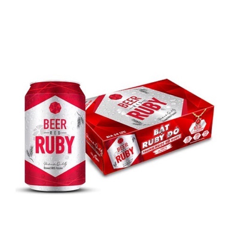 Thùng bia 24 lon Beer red ruby 330ml (thùng)