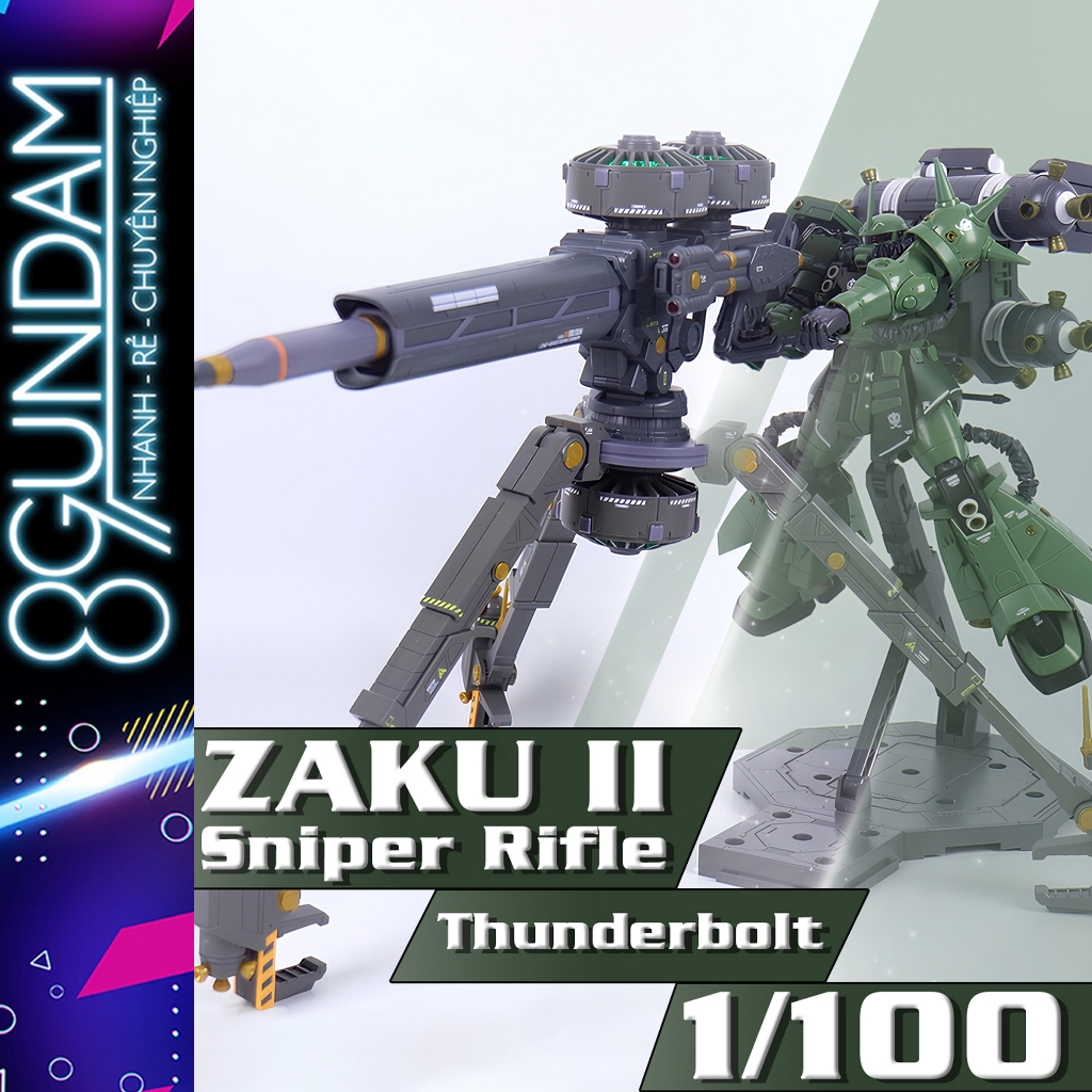 [SẮP VỀ] Mô Hình Lắp Ráp MG 1/100 ZG003 Mass Production Zaku II + Cannon Sniper Rifle (tặng base, LE