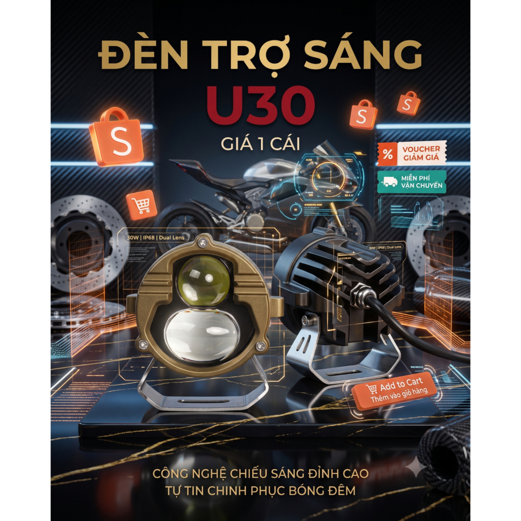 Đèn Led Trợ Sáng P70 BMU Siêu Sáng ( giá 1 bóng )