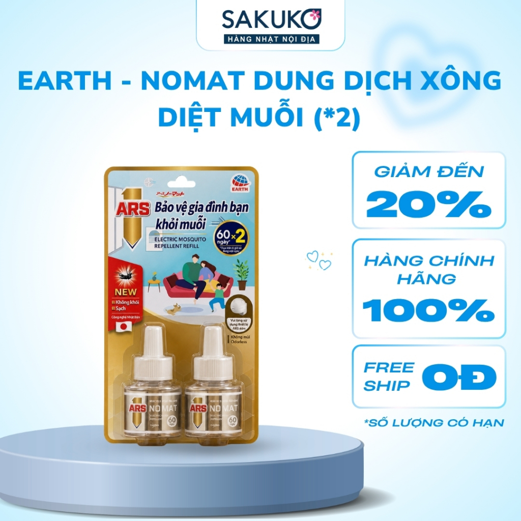 Dung Dịch Xông Đuổi Muỗi Earth Nomat Bộ 2