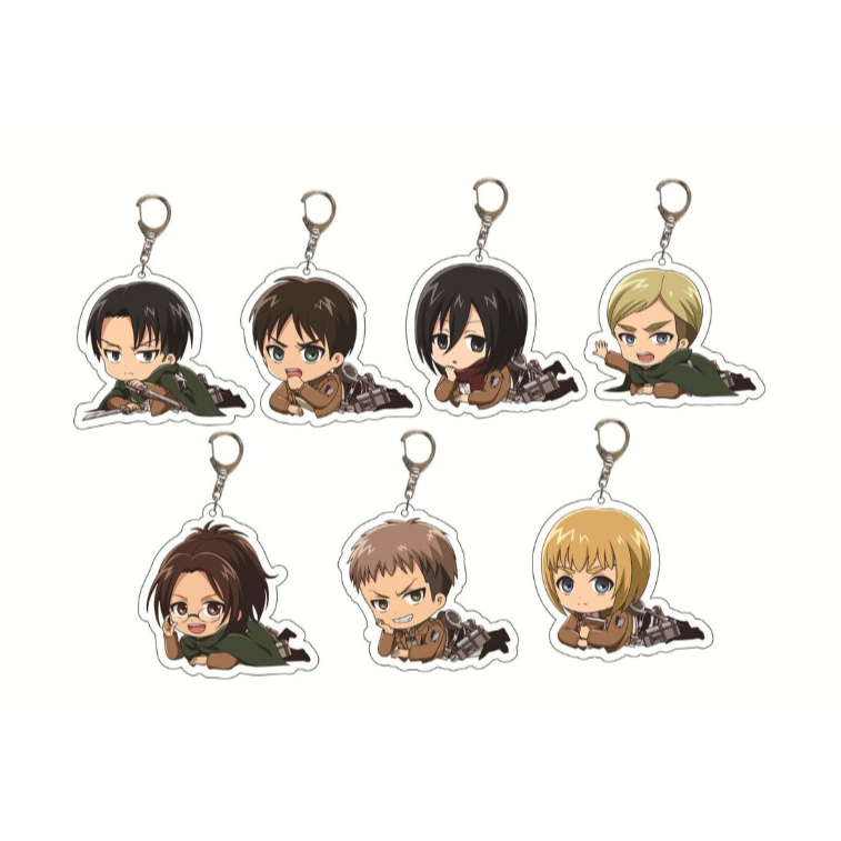 Anime Keychains | AoT Charms | Acrylic Keychains | Anime Keychains | Levi | Mikasa | Hanji | Armin |