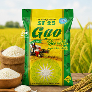 Gạo ST25 Gạo Thơm Cao Cấp Loại 1 [ Túi Xanh 5kg ]