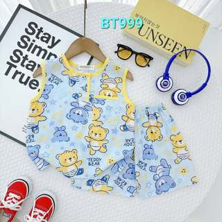 bộ tole lanh bé trai mặc nhà