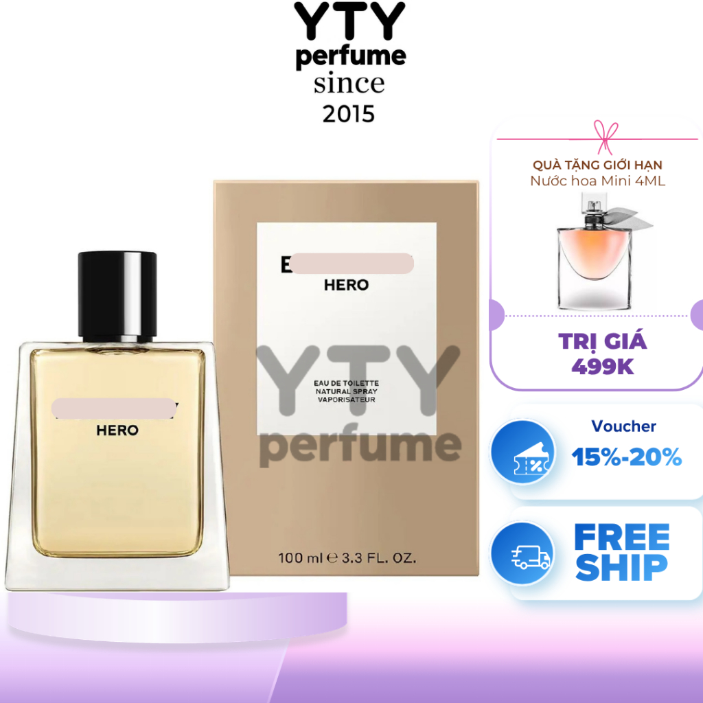 (Hỏa tốc HCM) Nước hoa nam BBR Hero EDT 100ml Auth FULL BOX