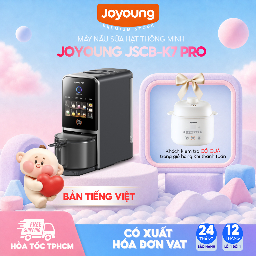 [QUÀ] Máy làm sữa hạt đa năng có trợ lý giọng nói Tiếng Việt JOYOUNG JSCB-K7 PRO