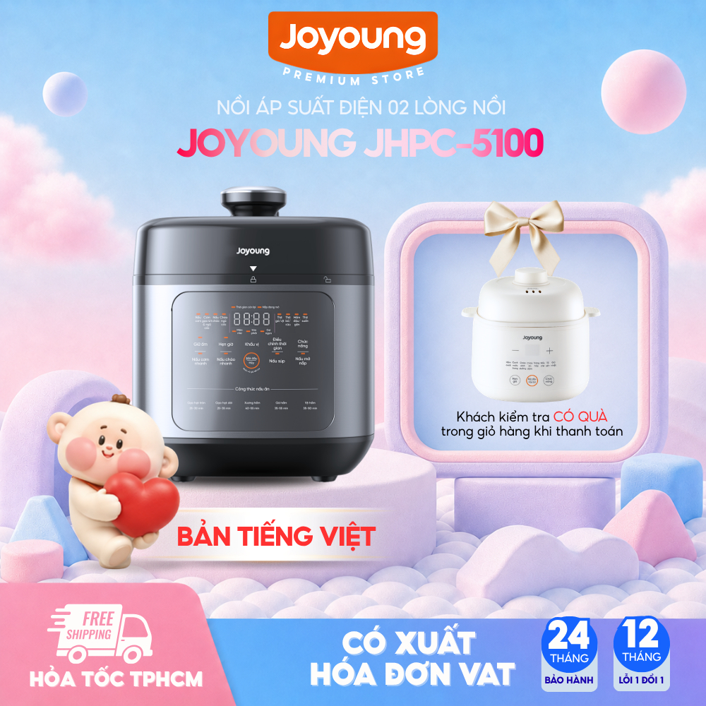 [Deal nấu chậm] Nồi áp suất Joyoung JHPC-5100 900W 5L - BH 2 năm