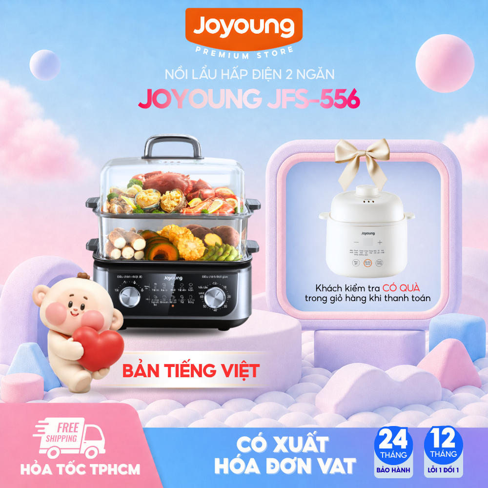 [Deal nấu chậm] Nồi lẩu hấp đa năng Joyoung dung tích 16L 1600W JFS-556