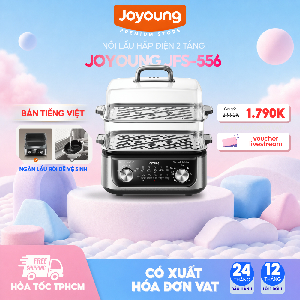 Nồi hấp kèm lẩu dung tích 16L đa công năng Joyoung JFS-556