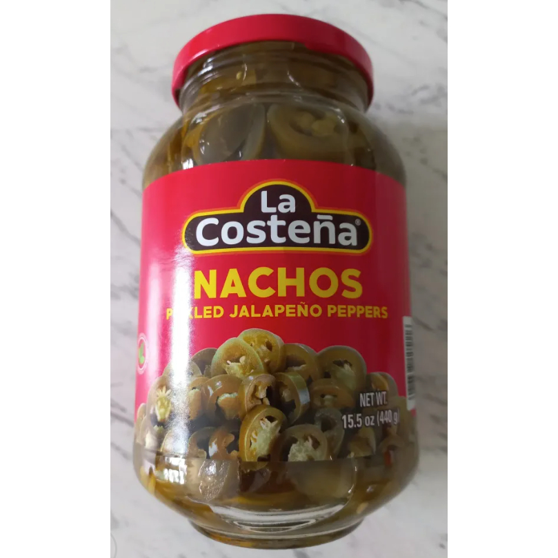 Ớt Ngâm Cắt Lát La Costena Nachos Pickled Jalapeño Peppers 440g. Best Before: 2028