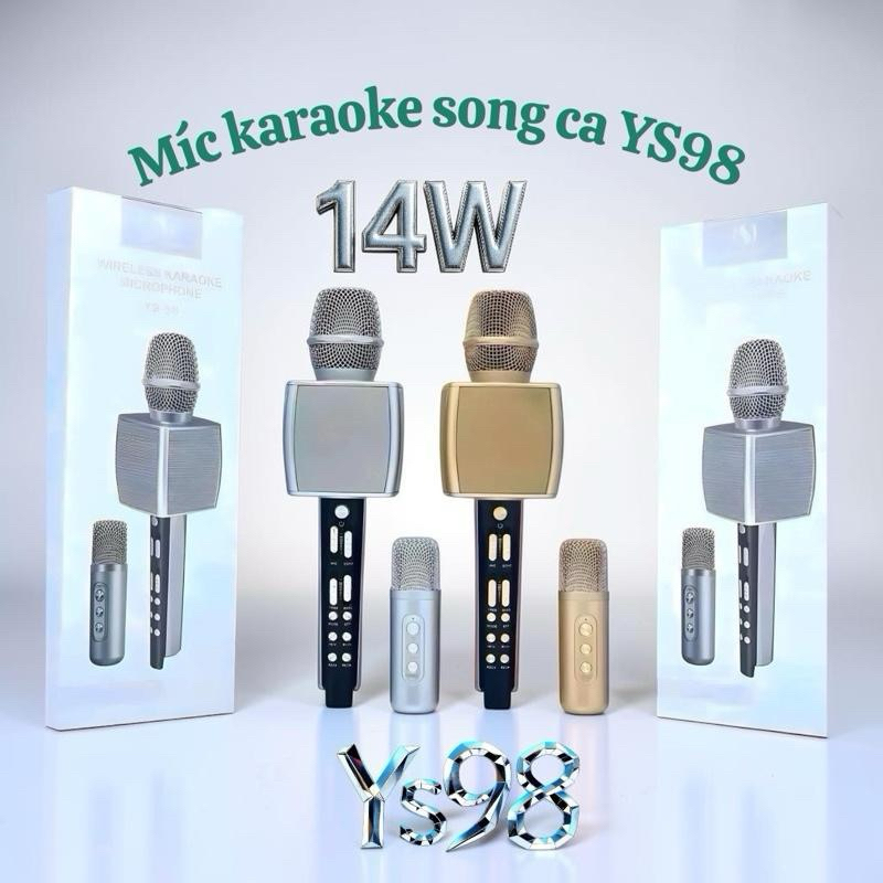 MiRO KACOCON Karaoke Bluetooth YS98 Song Ca Kèm Loa Không Dây Giả Giọng Nói -Kèm Micro Nhỏ