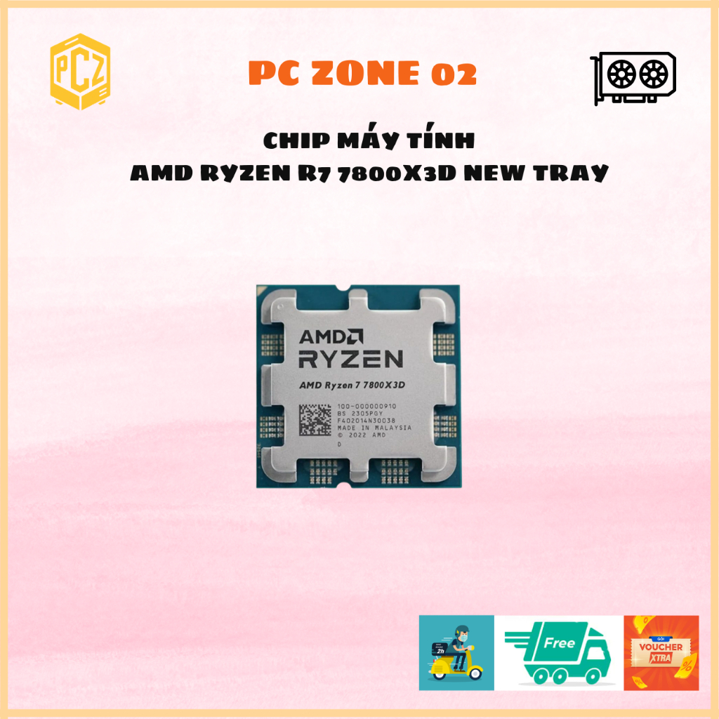 CPU - Bộ vi xử lý AMD R7 7800X3D NEW TRAY