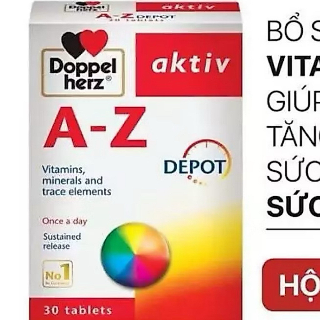 Doppelherz aktiv A-Z Depot 30 Viên | Bổ Sung 27 Vitamin & Khoáng Chất Thiết Yếu | Hỗ Trợ Tăng Cường 