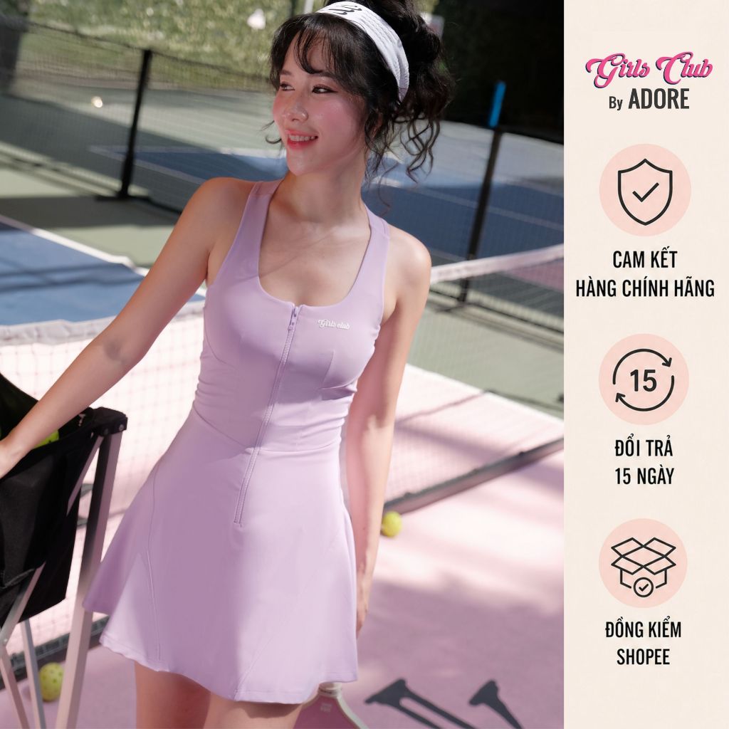 [GIRLS CLUB by ADORE] Đầm thể thao kéo khoá lilla - tím lilac