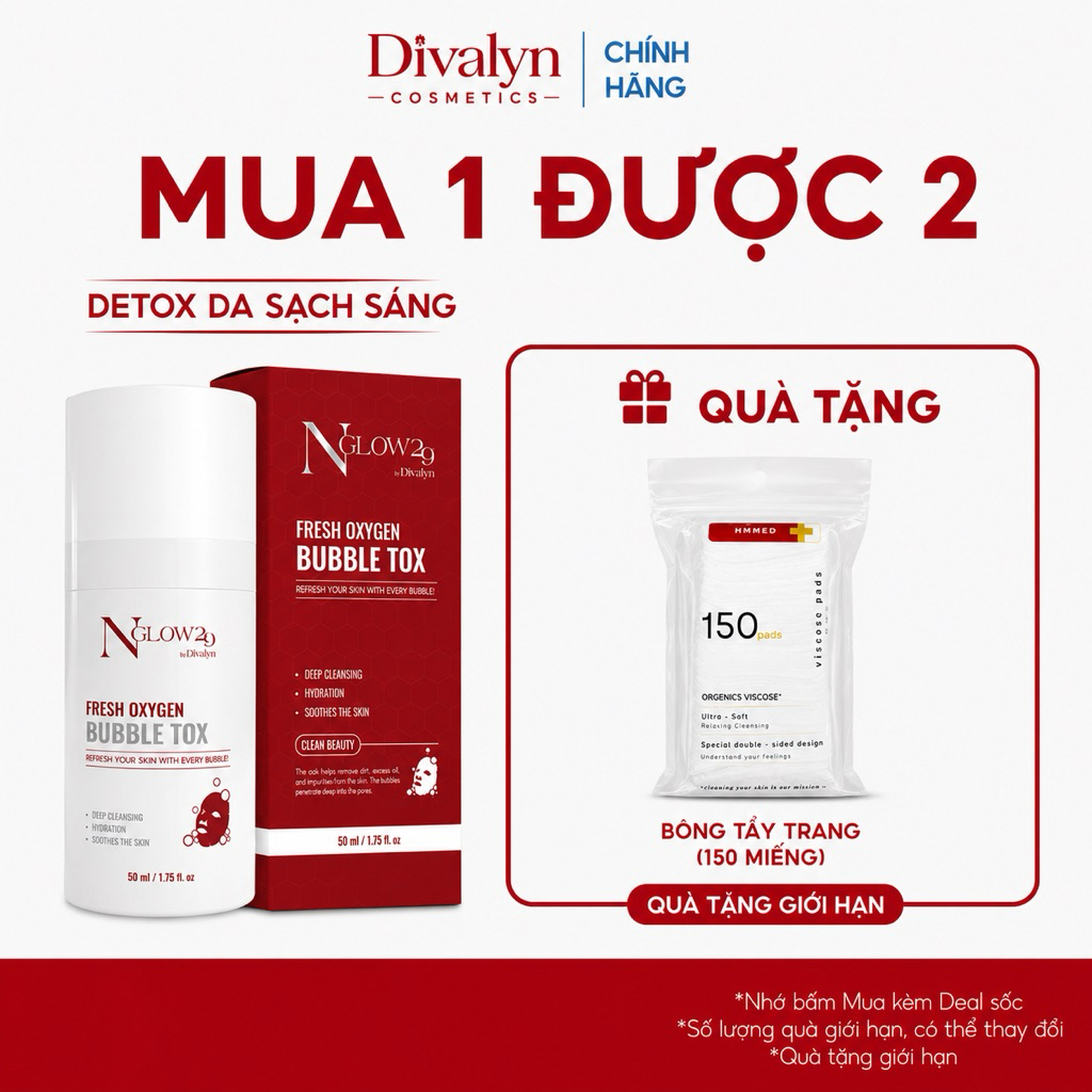 [ HÀNG CÔNG TY ] OXYGEN DETOX NGLOW29 - Thanh lọc Da Mụn Thâm Nám - Detox Căng Bóng Trắng Da ( có th