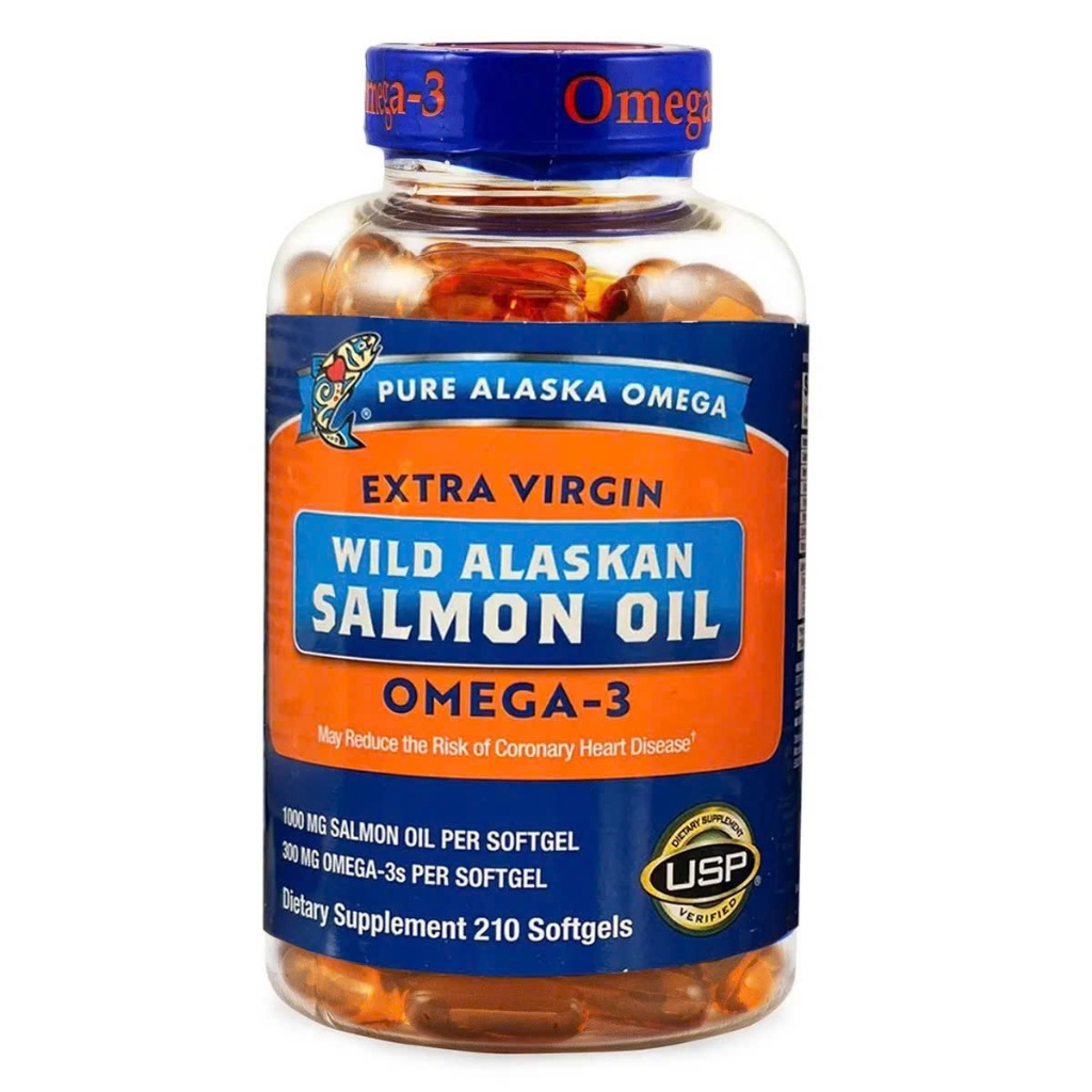Viên dầu cá hồi omega 3 alaska Salmon Oil 1000mg 210 viên Mỹ - Thebeautyvietnam