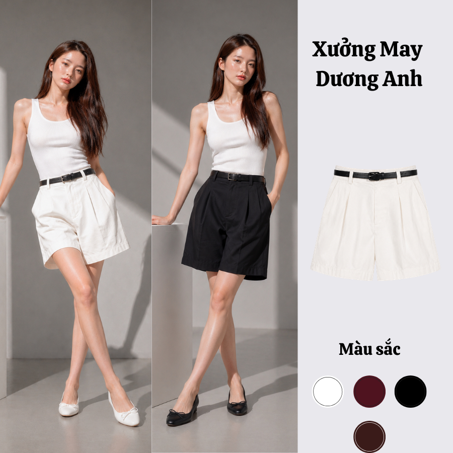 Quần Đùi Kaki Quần Soóc Loại 1 Mềm Mịn Chuẩn Form Kiểu Dáng Basic Lưng Cao Cá Tính