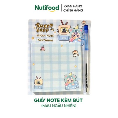 [Quà tặng không bán] Giấy note kèm bút (Màu ngẫu nhiên)