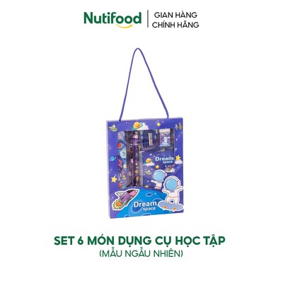 [Quà tặng không bán] Set 6 món dụng cụ học tập (Bao bì ngẫu nhiên)