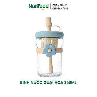 [Quà tặng không bán] Bình Nước Quai Hoa 350ml
