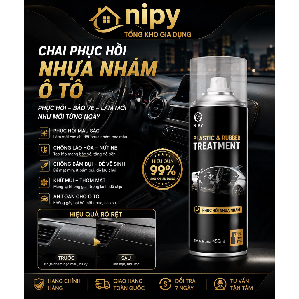Chai Phục Hồi Nhựa Nhám Dùng Cho OTO 200ml