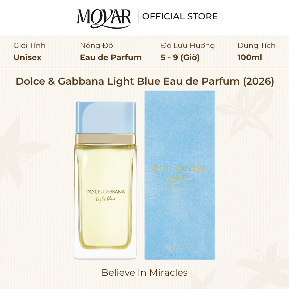 Nước Hoa Dolce & Gabbana Light Blue EDP (2026) | Nước Hoa Nữ | Moyar Perfume