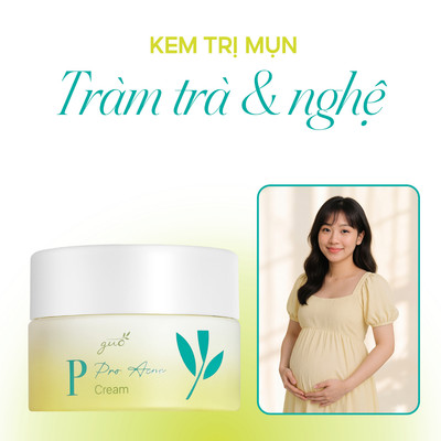 Kem nghệ cho bà bầu kiềm dầu giảm mụn mờ thâm GUO 30g [Tràm trà và nghệ]