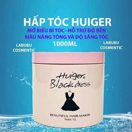Kem ủ xả tóc huige black dress pansilk siêu mềm mượt 1000ml huige