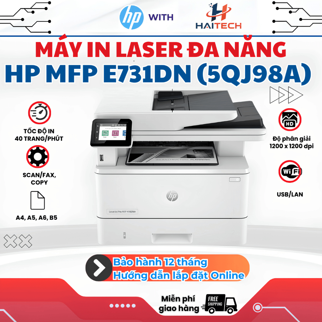 Máy in laser Hai mặt đa chức năng HP MFP 4103FDN - CHÍNH HÃNG HP MỚI 100% - BẢO HÀNH 12 THÁNG - VPS 