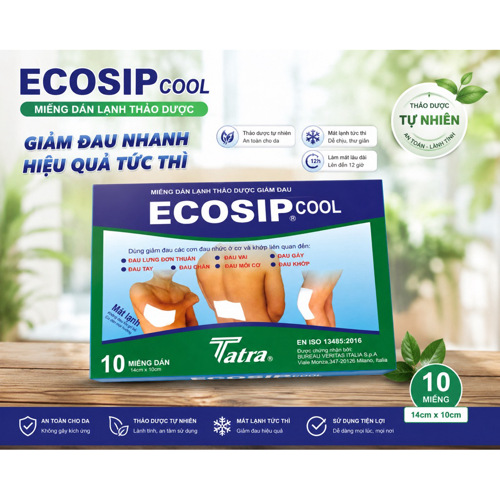 Ecosip miếng dán lạnh giảm đau