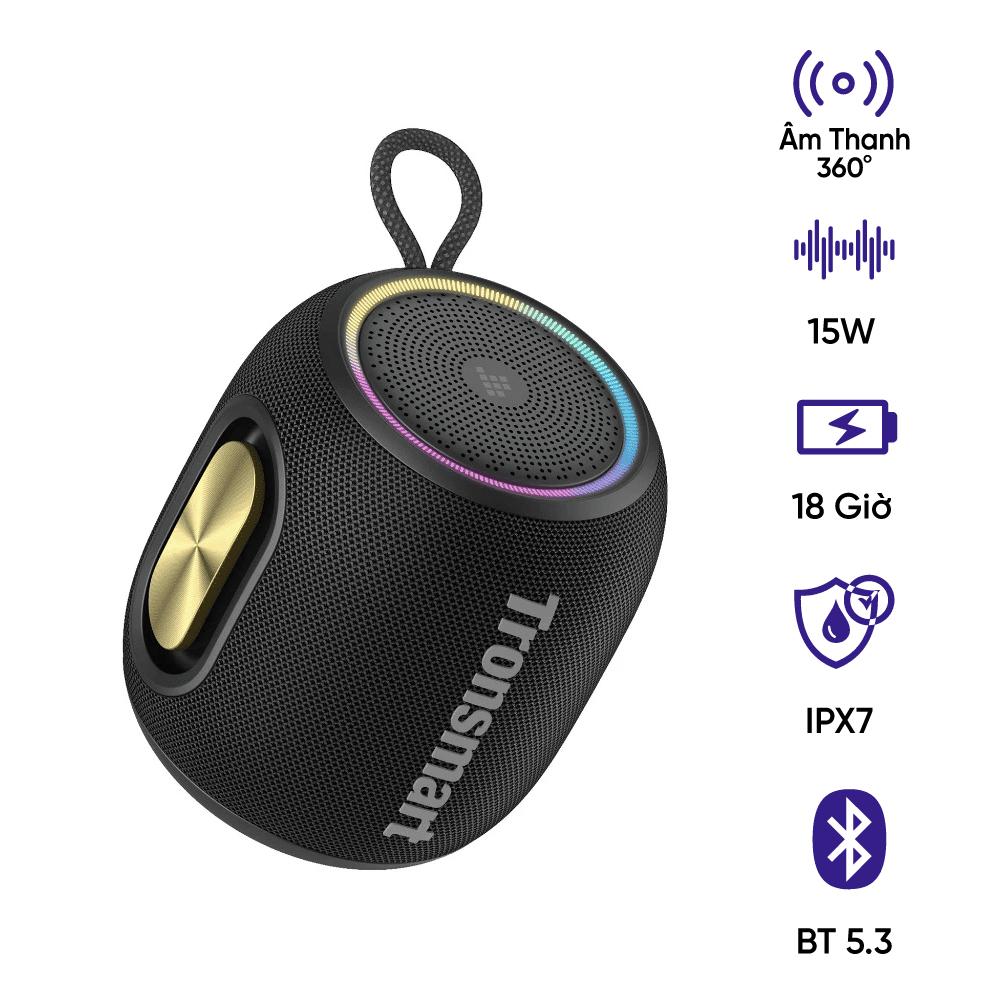 Loa Bluetooth Tronsmart T8 Mini  Công suất 15W | 18h chơi nhạc | Hỗ trợ thẻ nhớ | Bảo hành 1 Tháng