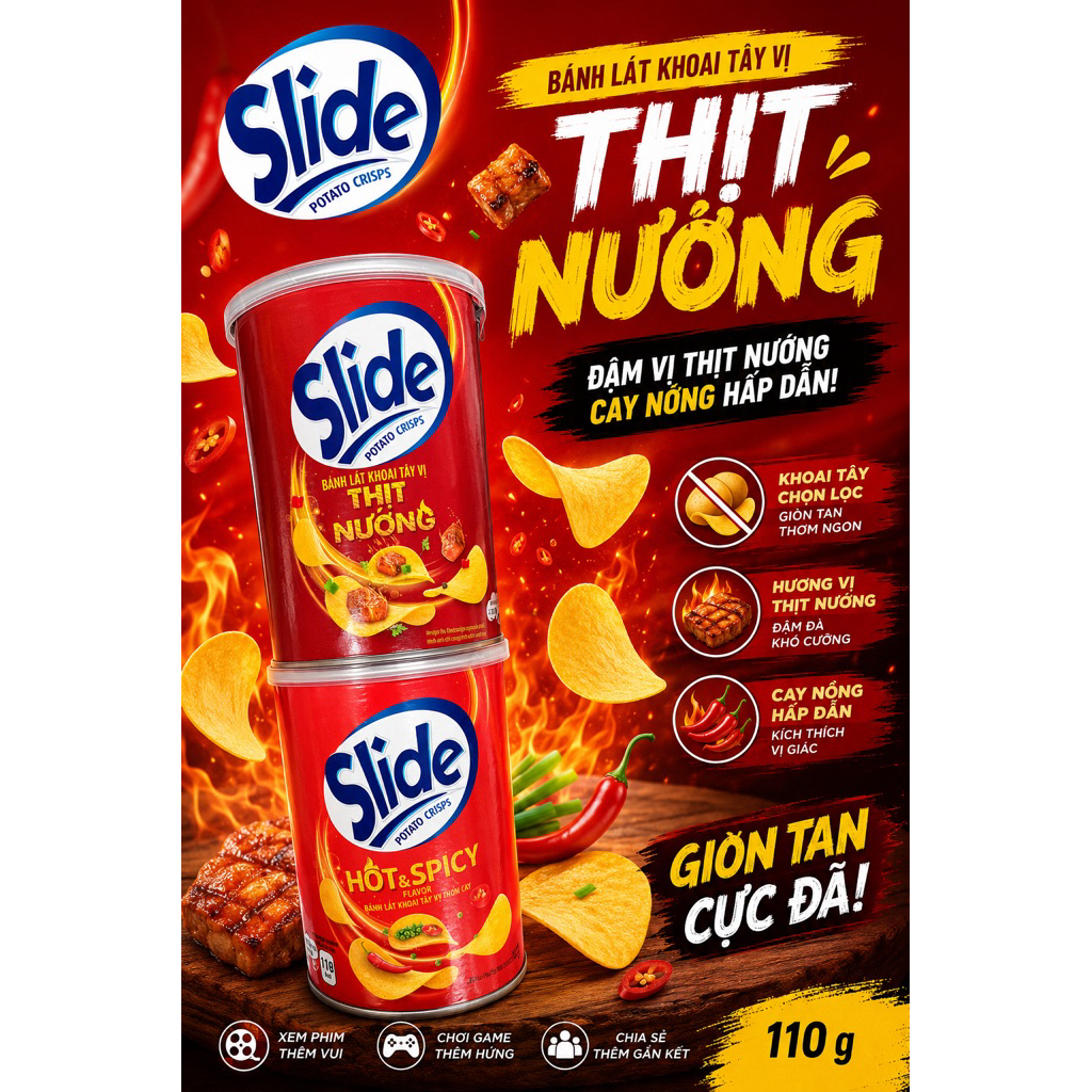 KHOAI TÂY SLIDE hộp 110g