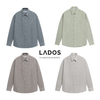 [KOL] Áo sơ mi nam dài tay vải xô đũi cao cấp LADOS-8136 phong cách Hàn Quốc, trẻ trung, dễ phối đồ