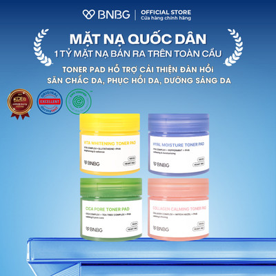 (KOL) Toner Pad BNBG Hỗ Trợ Làm Dịu, Cấp Ẩm, Dưỡng Sáng, Cải Thiện Đàn Hồi và Săn Chắc Da 140ml