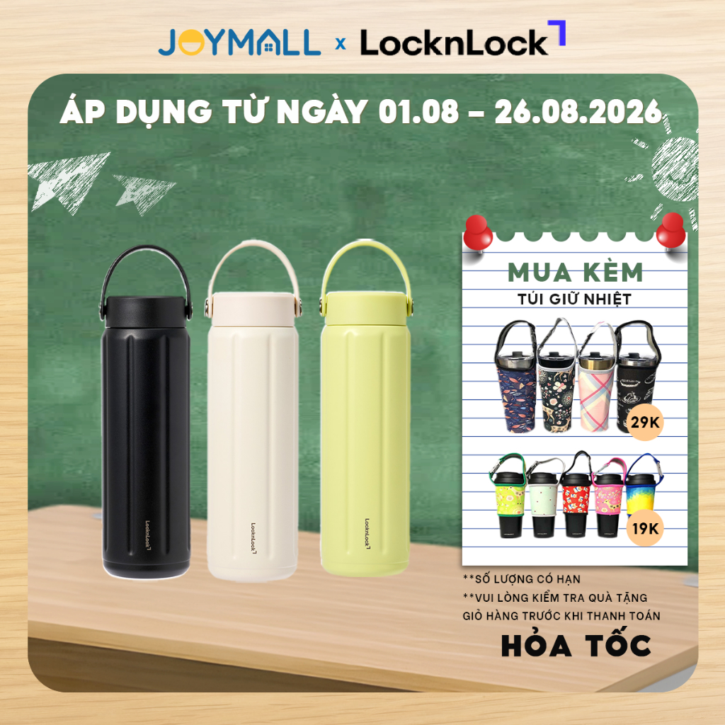 Bình Giữ Nhiệt Siêu Nhẹ LocknLock Slo Ultralight Tumbler LHC4427 630ml, Hàng Chính Hãng - JoyMall