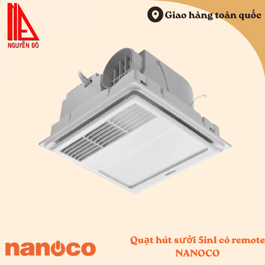 Quạt hút sưởi 5in1 có remote NANOCO, Model: NBD0330/NBD2560