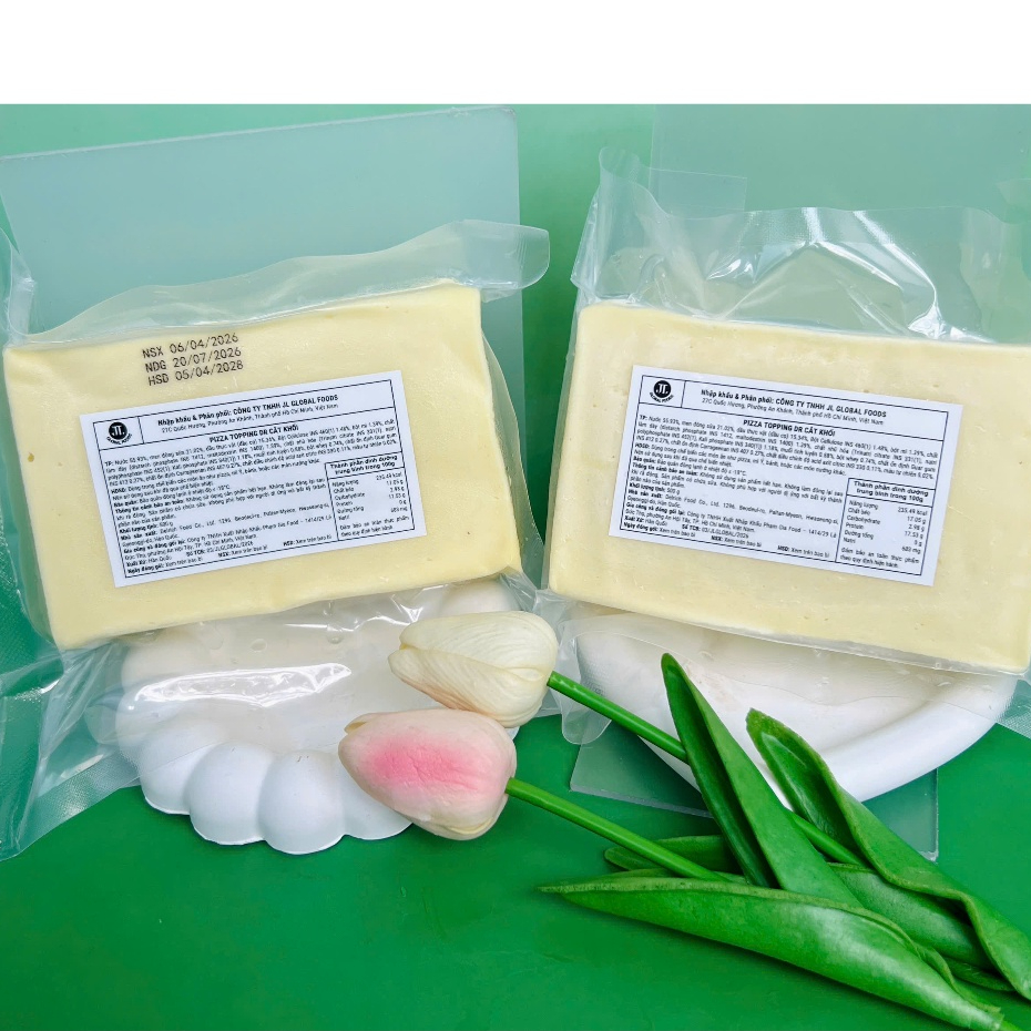 1Kg Phô mai Khối Mozzazzella kéo sợi _Kèm Túi Giữ Nhiệt_ GIAO TỈNH PHÍA NAM