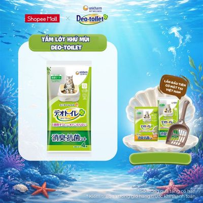 Tấm lót khử mùi cho mèo Deo-toilet 4 miếng