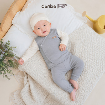 Bộ Sơ Sinh COOKIE, Bộ Sơ Sinh Hai Vạt Chéo Jersey Cho Bé Từ 0 Đến 9 Tháng 2026