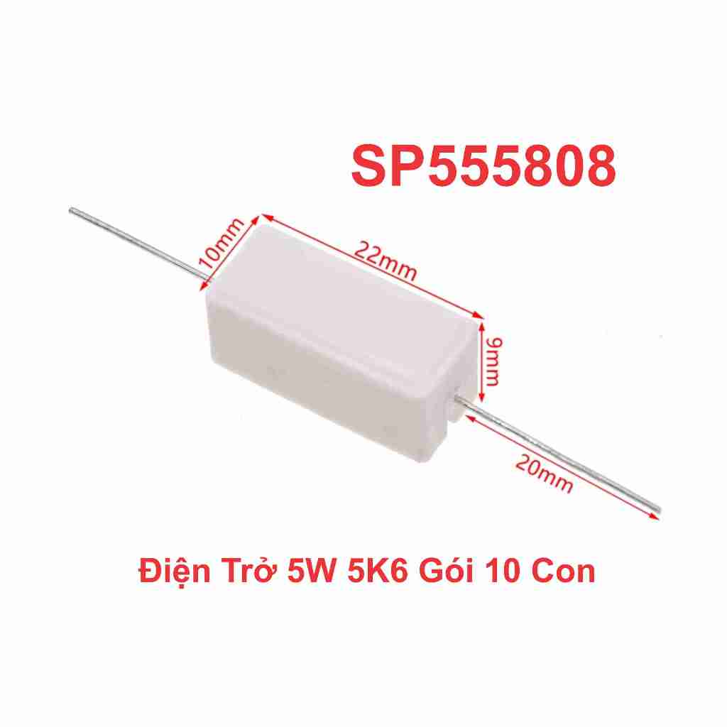 Điện Trở 5W 5K6 Gói 10 Con