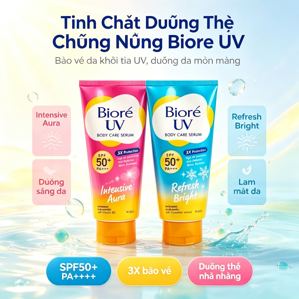 Kem Chống Nắng, Serum Chống Nắng Kháng Bụi Bioré UV Anti-Pollution Body Care Serum 150ml