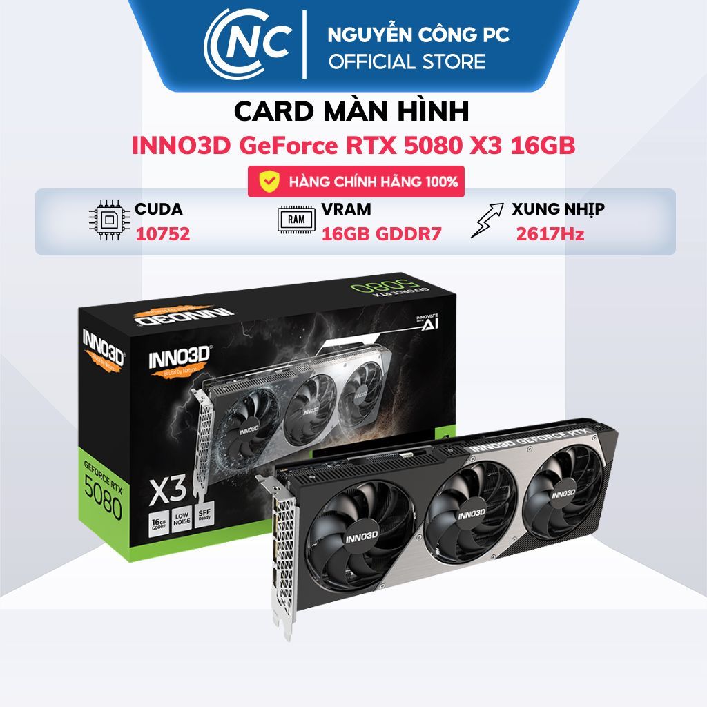 Card màn hình INNO3D GeForce RTX 5080 X3 - Bảo hành 36 tháng