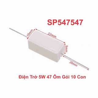 Điện Trở 5W 47 Ôm Gói 10 Con