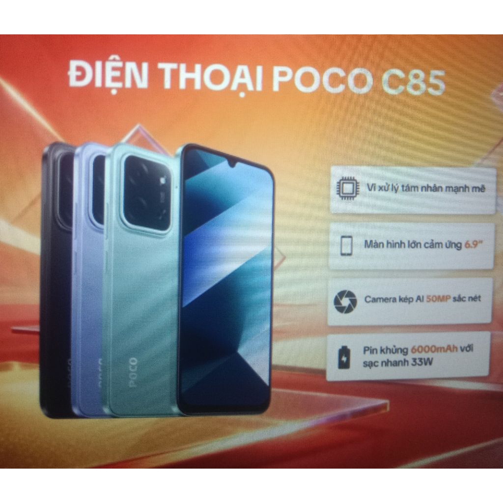 ĐT Di Động Xiaomi Poco C85 6/128GB chip Helio G81-Ultra